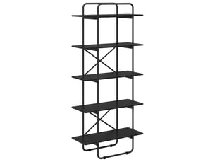 Étagère 5 niveaux, étagère de rangement 80 x 35 x 175,5 cm pb chêne noir