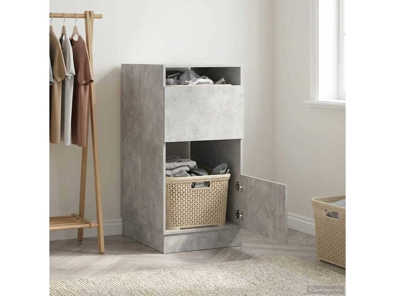 Armoire à laver béton 50x68x102 cm bois d'ingénierie - Conforama D