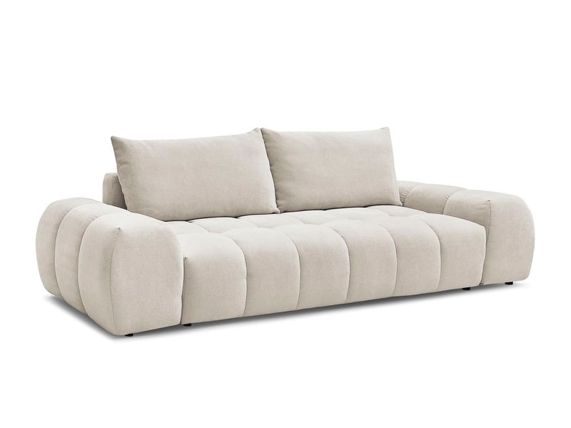  Bobochic canapé droit fixe 3 places everest tissu texturé beige EVEREST - Conforama A