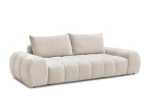 Canapé droit fixe BOBOCHIC EVEREST 3 places Tissu beige