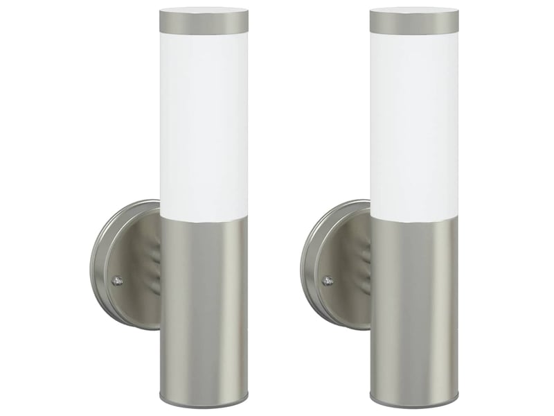  2 pièces applique murale extérieure argenté 15x7,5x33 cm shl79103  - Conforama A