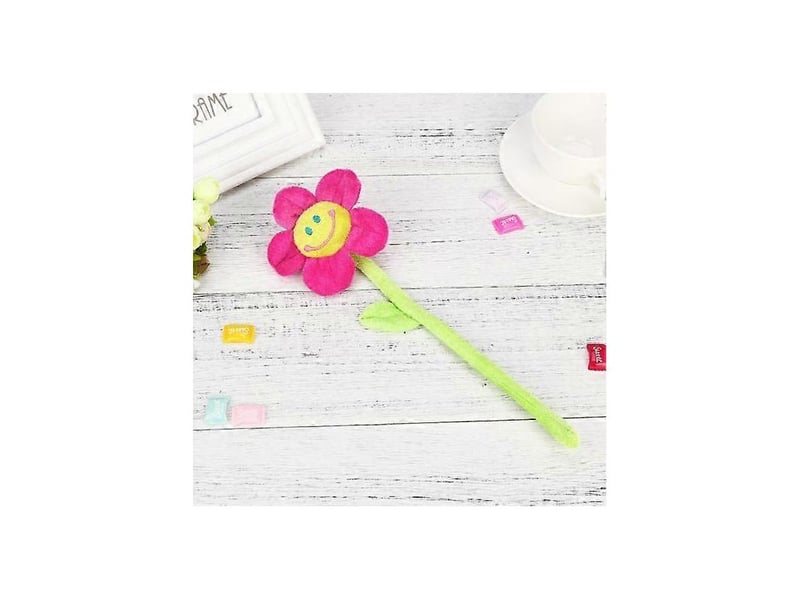  Fleur en peluche avec tiges flexibles et visage souriant, jouet en peluche pour la décoration intérieureviolet  - Conforama E
