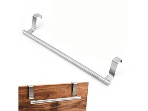 Barre de serviette en acier inoxydable, murale, 23,7cm, rack sans punch durable