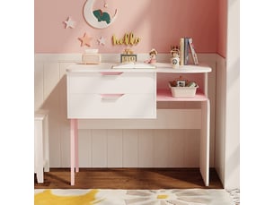 Meuble informatique enfant 90 cm coloris blanc