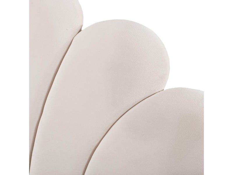 Lit enfant 140x200cm, lit 2 places, lit coffre, sommier et tête de lit intégrée, velours beige, sans matelas - Conforama E