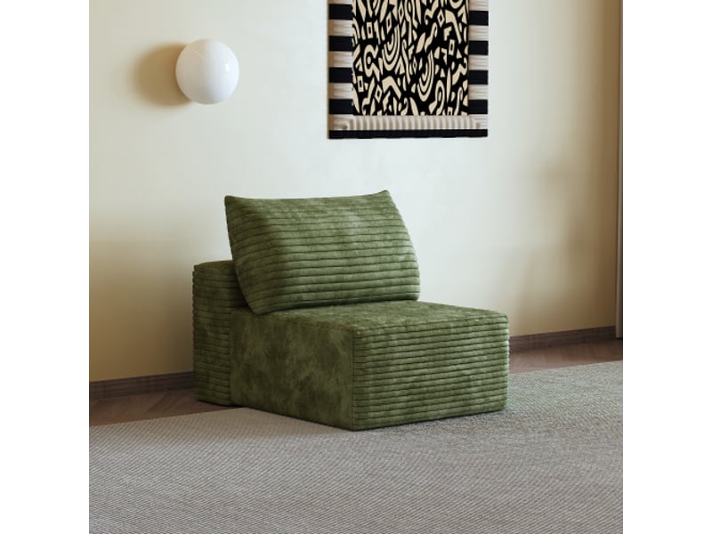  Chaise verte compacte y165-1s-green – siège individuel, design moderne  - Conforama B