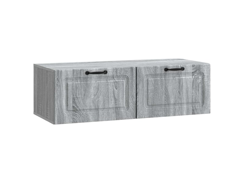 Meuble tv - banc tv - meuble de rangement mural sonoma gris 98 x 41 x 30 cm bois d'ingénierie  - Conforama A