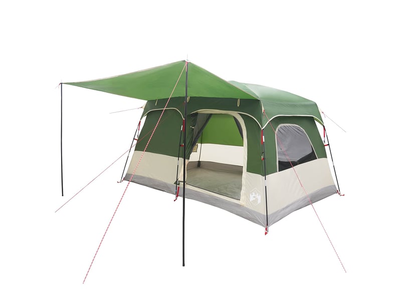 Tente de camping, tente familiale 6 personne vert polyester - Conforama A
