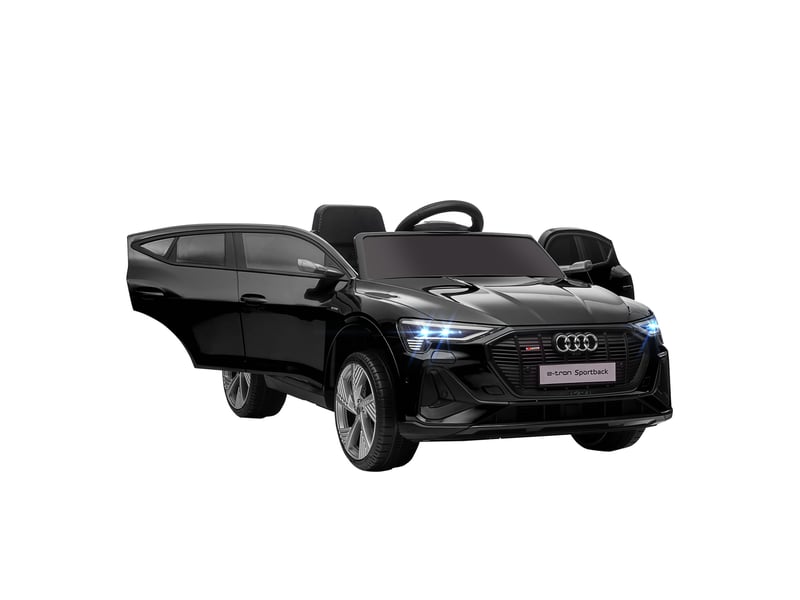  Voiture électrique audi e-tron 12v, télécommande, ceinture, mp3usbtf, 3-5 ans, 3-5 kmh, noire.  - Conforama B