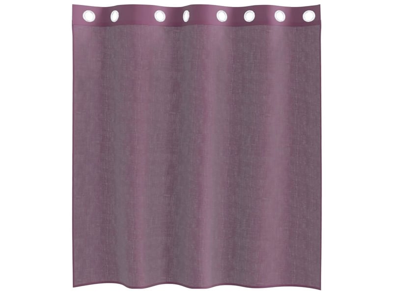 Lot de 2 rideaux en voile, voilages avec œillets violet 140x140 cm cf44436 - Conforama D
