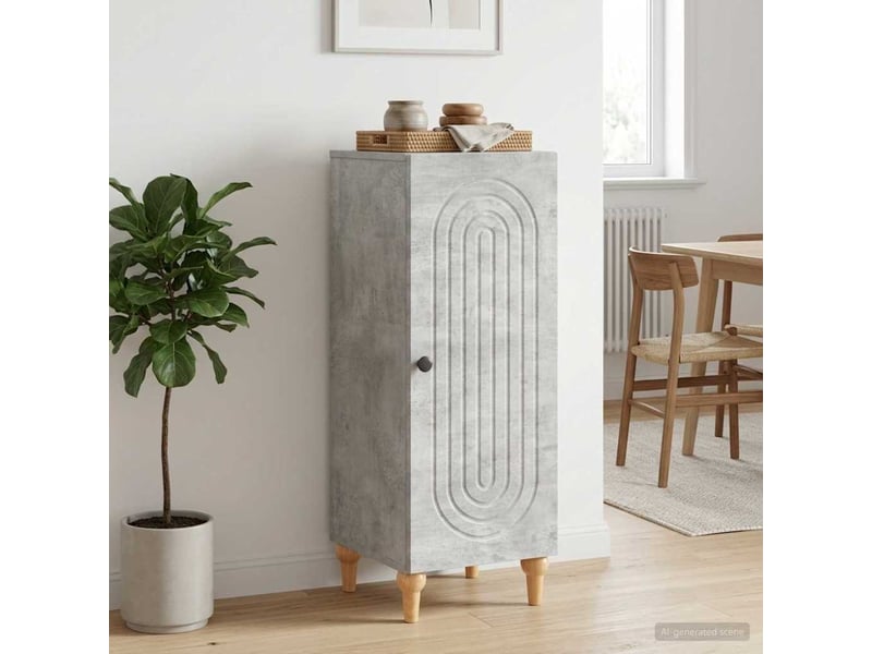  Buffet - bahut - meuble de rangement gris béton 33 x 34,5 x 90 cm bois d'ingénierie  - Conforama D