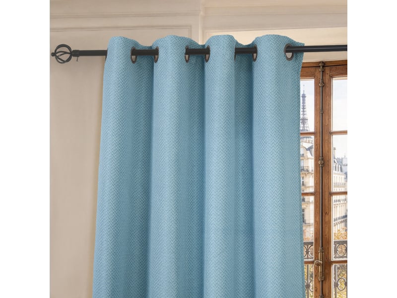  Rideau à œillets 140 x 240 cm victoria fils teints jacquard  - Conforama D
