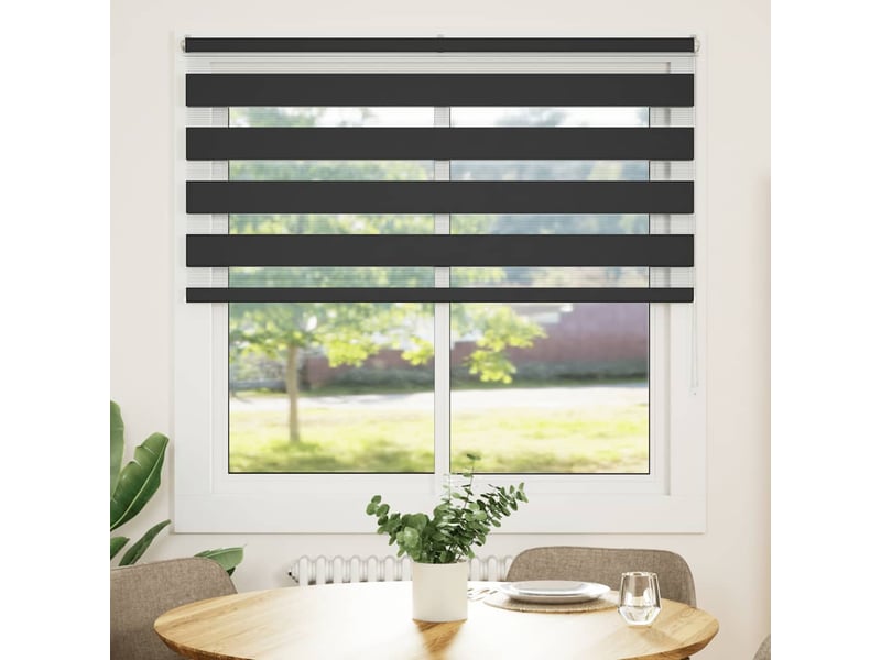  Store zèbre, store de fenêtre noir 150x100 cm largeur du tissu 145,9 cm polyester cf48889  - Conforama A