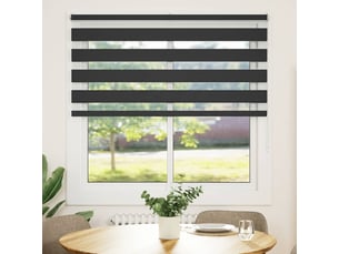 Store zèbre, store de fenêtre noir 150x100 cm largeur du tissu 145,9 cm polyester cf48889