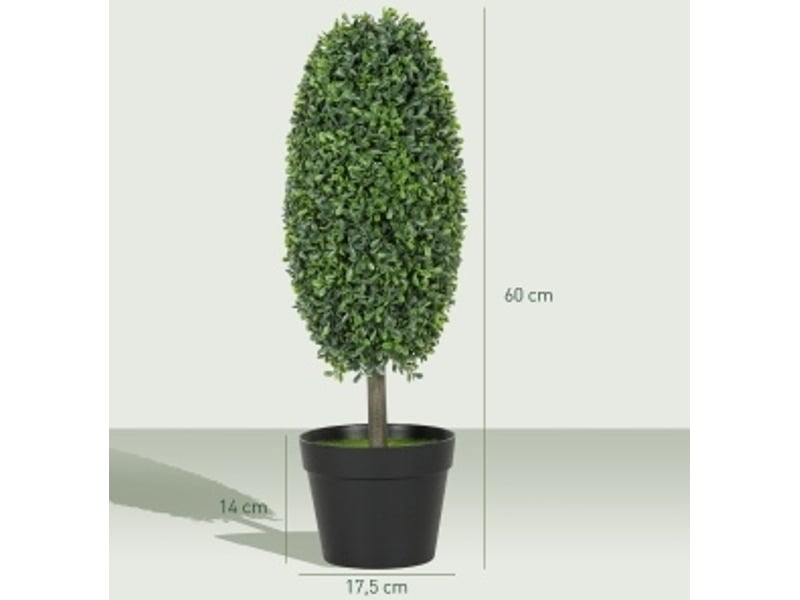  Lot de 2 plantes artificielles 17,5x17,5x60 cm résistantes aux uv vert  - Conforama E