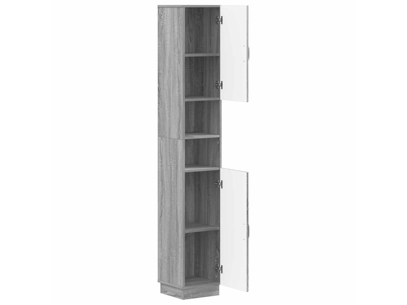 Colonne de salle de bain avec étagère ouverte hoorn sonoma gris - Conforama C