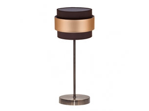 Lampe à poser fabrilamp bremen cuirmarron-doré 1 x e14 39 x 16 x 16 cm