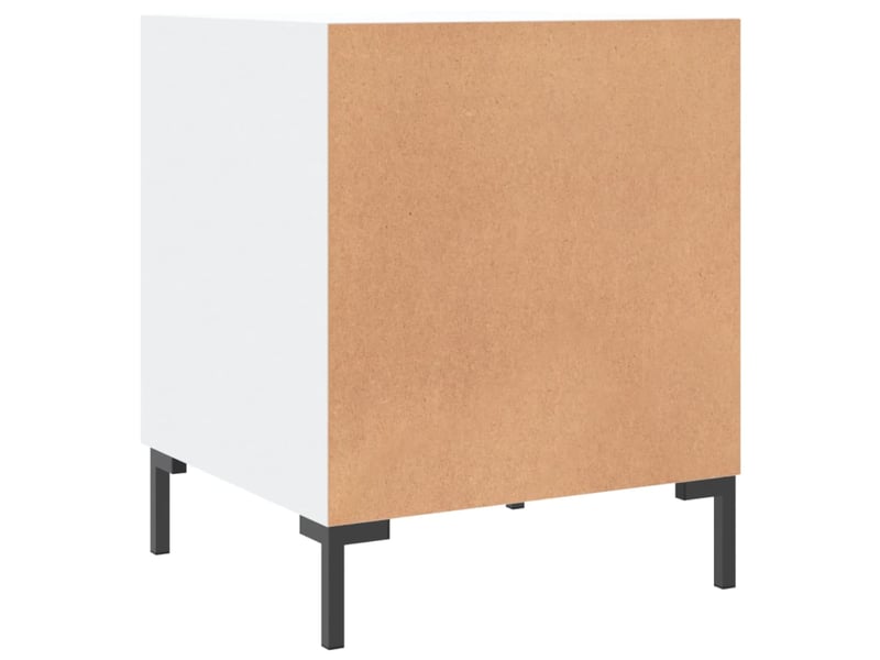  Table de chevet - cabinet de chevet - table de nuit blanc 40x40x50 cm bois d’ingénierie  - Conforama E
