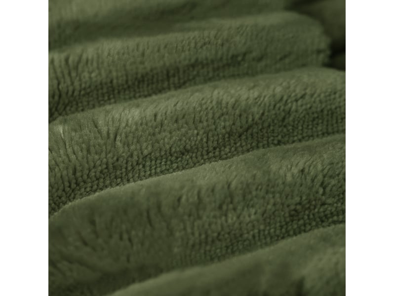 Méridienne avec assise profonde et mousse haute élasticité, en tissu côtelé vert  - Conforama E