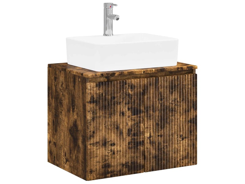  Ensemble de mobilier de salle de bain chêne fumé cf64636  - Conforama A