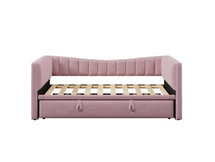 Lit banquette 90x200 cm <strong>ZOVIRA</strong>  <strong></strong> coloris rose