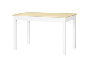 Table de salle à manger design moderne bicolore avec grand plateau 4-6 personnes en bois dim. 119l x 70l x 75h cm