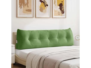 Coussin de dos, coussin de dossier vert clair 160 x 24 x 50 cm velours cf55050