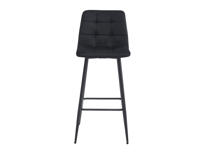 Family tabouret arceto - velours noirpieds noirs x 3  - Conforama C