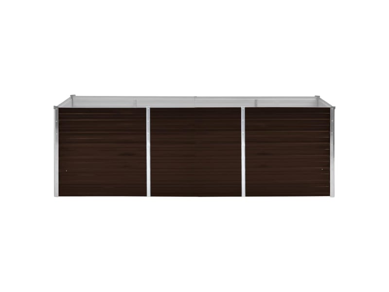 Jardinière - lit surélevé de jardin marron 240x80x77 cm acier galvanisé - Conforama D