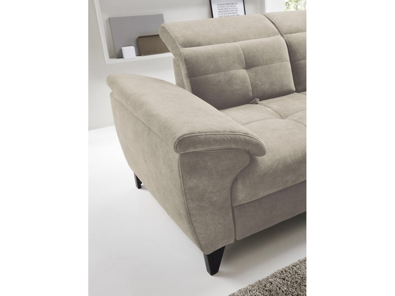  Canapé d'angle beige 5 places angle droit salon familial inferno  - Conforama B