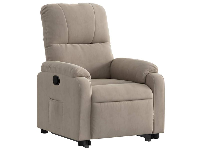 Fauteuil de bureau, fauteuil inclinable taupe tissu microfibre - Conforama D