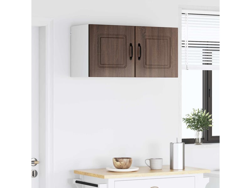  Meuble mural de cuisine | armoire de cuisine 2 pcs chêne brun shl8875  - Conforama D