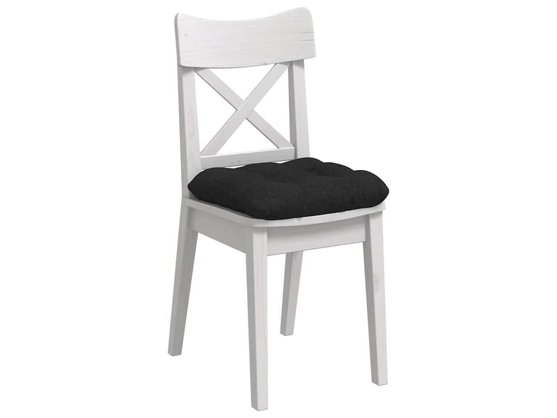Lot de 4 coussins de siège, coussins décoratifs tissu noir 40 x 40 x 12 cm cf60021 - Conforama C