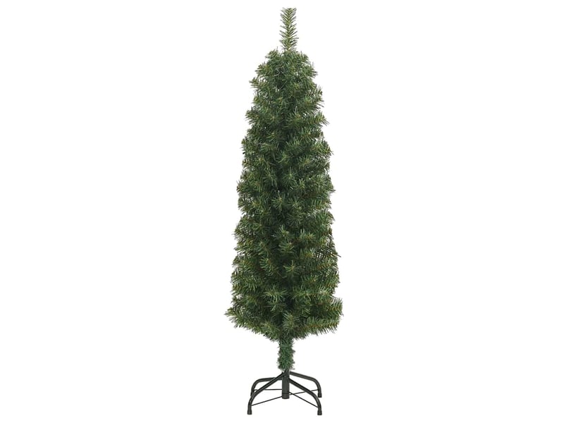  Sapin de noël - arbre de noël artificiel mince avec support vert 150 cm pvc  - Conforama C