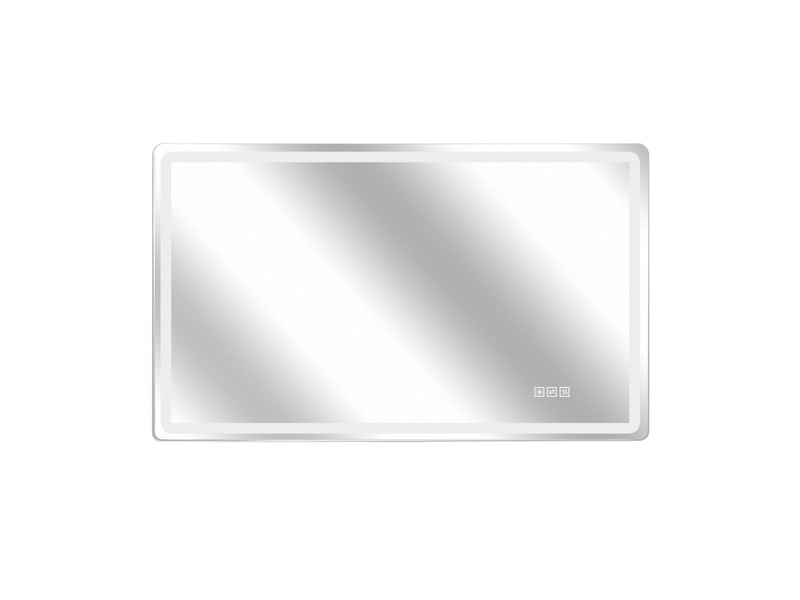 Miroir de salle de bains led 100x60 cm sans cadre argenté  - Conforama A