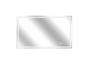 Miroir rectangulaire de salle de bain coloris argenté <strong>DESMIU</strong>  <strong></strong> - 100 cm x 60 cm