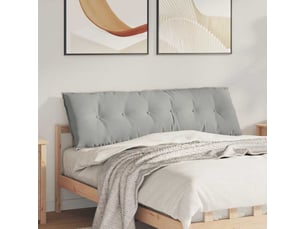 Coussin de dos, coussin de dossier gris clair 160 x 50 cm tissu en microfibre cf54657