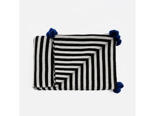 Plaid en coton 135 x 190 cm pour canapé stripe-b