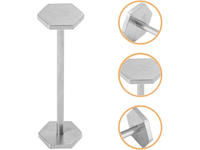  2 pcs repose-baguettes en acier inoxydable argenté, design simple et moderne, facile à nettoyer, pratique pour ranger cuillères et baguettes  - Conforama E