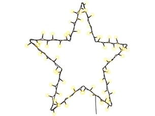 Lumières de noël silhouette d'étoile 80 led blanc chaud