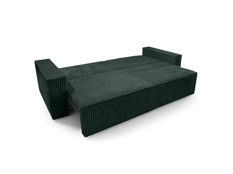 Farah - canapé droit 3 places convertible en velours cotelé épais - Conforama C