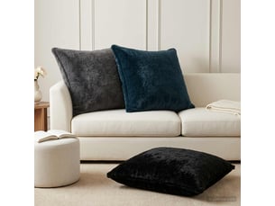 Lot de 2 housses de coussin houten gris foncé 65 x 65 cm cf49318