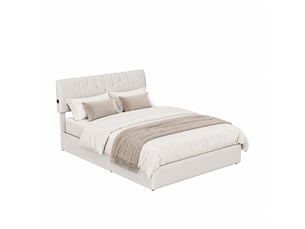 Lit coffre 140x200 cm LYCHOEEY   coloris beige