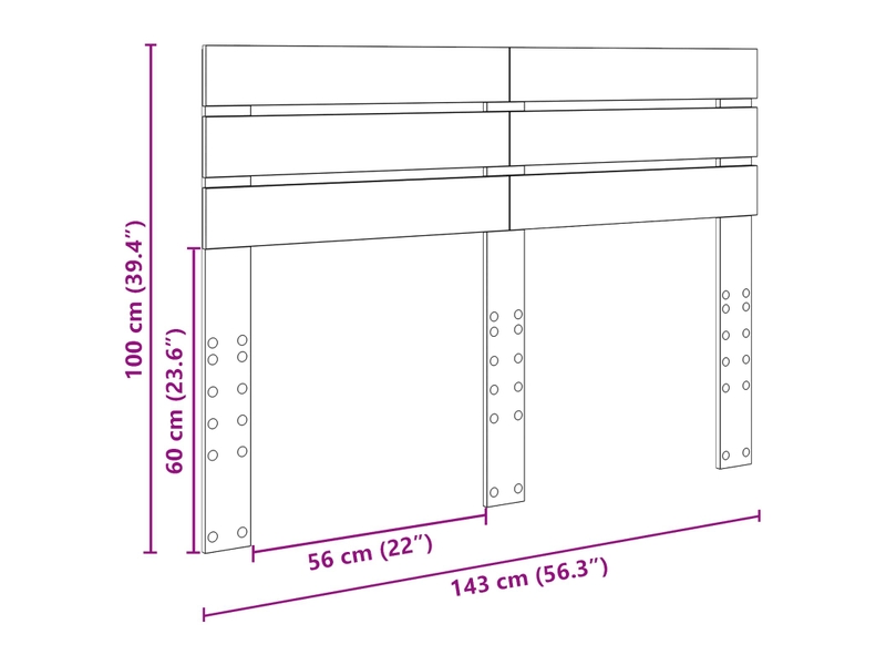 Vidaxl tête de lit avec tête de lit blanc 140 cm bois d'ingénierie  - Conforama C