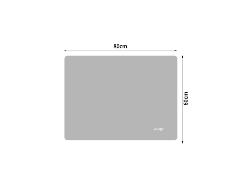  Miroir de salle de bain led sans cadre rétroéclairé avec antibuée 60 x 80 cm W3700P464723 - Conforama C