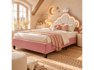Lit 2 places 140x200 cm DWEEZNOP coloris rose
