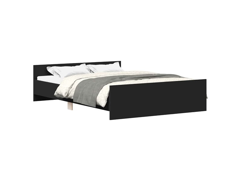  Lit double- lit adulte -  cadre de lit sans matelas noir 135x190 cm  - Conforama A