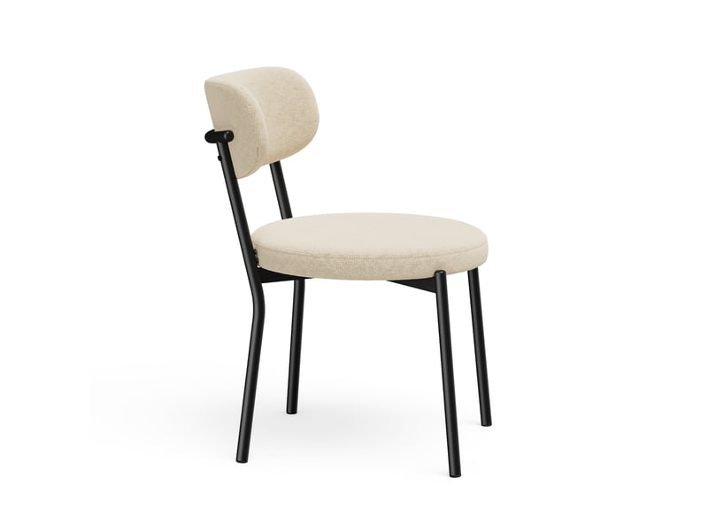  Lot de 2 chaises en tissu tramé toucher doux beige bailey SC66VTB - Conforama C