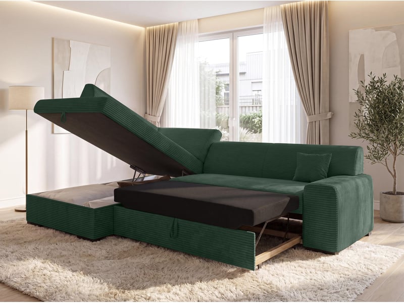 Canapé convertible lucera 260 cm – vert bouteille Lucera - Conforama C