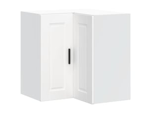 Armoire d'angle murale de cuisine porto blanc bois d'ingénierie